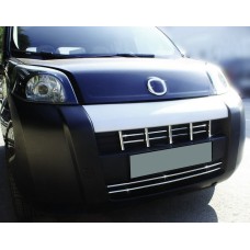 Накладки на решітку (15 частин, нерж.) OmsaLine - Італійська нержавійка для Fiat Fiorino/Qubo