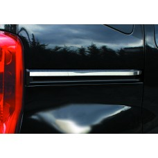 Молдинг під зсувні двері (2 шт, нерж.) Carmos - Турецька сталь для Fiat Fiorino/Qubo
