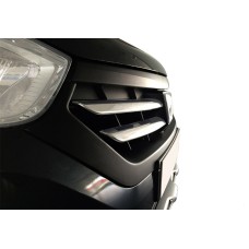 Накладки на решітку (2015-2025, 4 шт, нерж.) для Dacia Lodgy рр