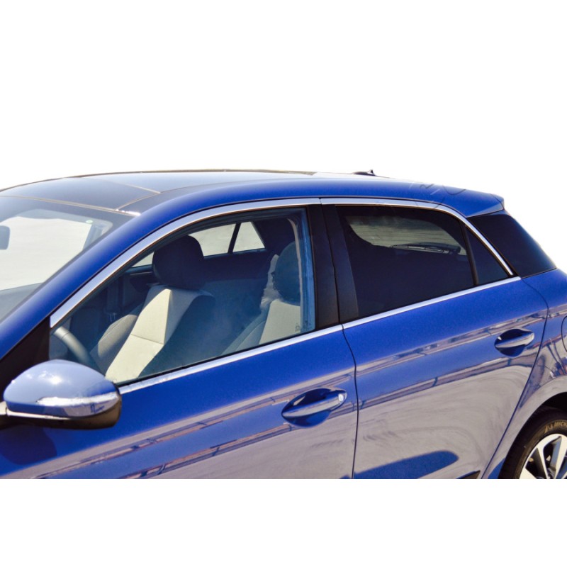 Полная обводка стекол (10 шт, нерж) для Hyundai I-20 2014-2020 гг