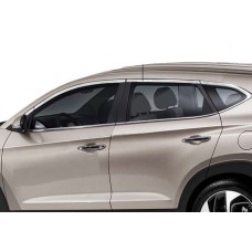 Верхняя окантовка стекол (10 шт, нерж) для Hyundai Tucson TL 2016-2021 гг