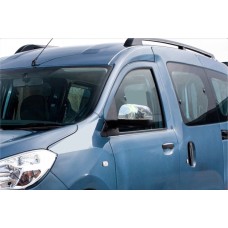 Накладки на дзеркала (2 шт, нерж.) Carmos - Турецька сталь для Renault Dokker 2013-2022 рр