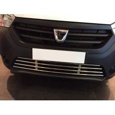 Решітка в бампер (нерж) для Renault Dokker 2013-2022 рр