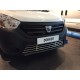 Решітка в бампер (нерж) для Renault Dokker 2013-2022 рр