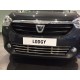 Решітка в бампер (нерж) для Dacia Lodgy 2012-2022 рр