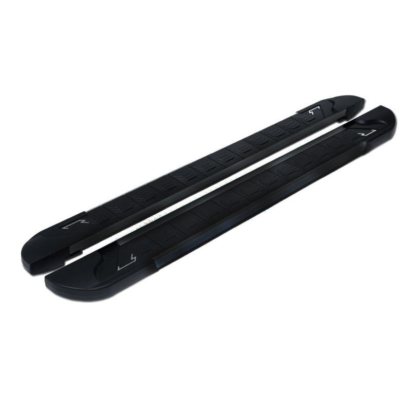 Бокові пороги RedLine Black (2 шт., алюм.) для Nissan X-trail T30 2002-2007рр