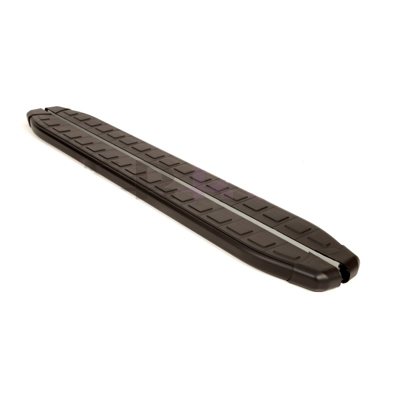 Бокові пороги Fullmond Black (2 шт, алюм) для Volkswagen Touareg 2002-2010 рр