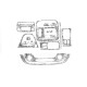 Накладка на торпеду чорний рояль для Opel Vivaro 2015-2019 рр