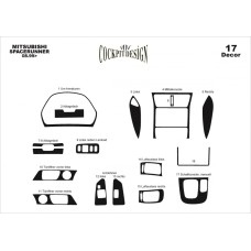Накладки на панель для Mitsubishi Space Runner 1997-2002