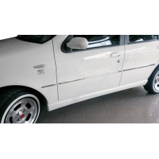 Молдинг дверей (6 шт, нерж) для Fiat Palio 1998- рр