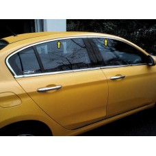 Верхняя окантовка окон (нерж) для Fiat Tipo Cross