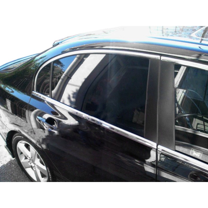 Повна окантовка вікон (12 шт., нерж.) для Honda Civic Sedan VIII 2006-2011рр