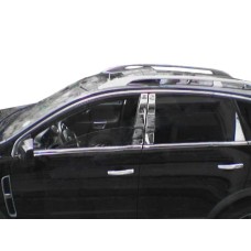 Молдинг дверних стійок (8 шт, нерж) для Opel Antara 2006-2017 рр