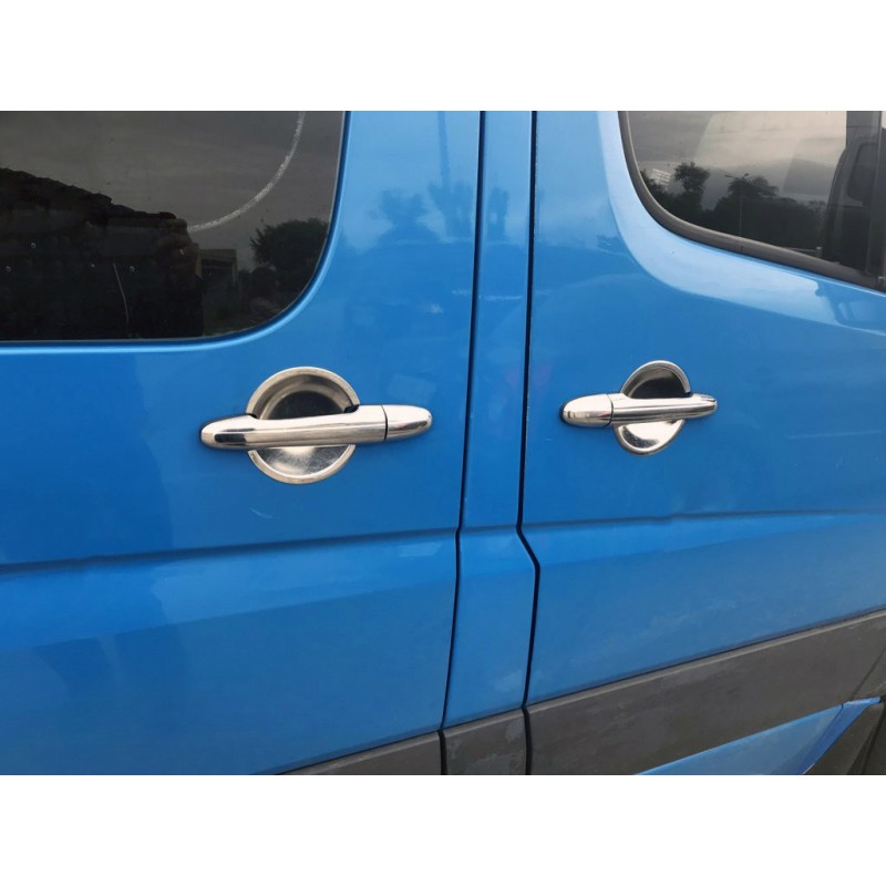 Хром под ручки (4 шт, нерж) для Volkswagen Crafter 2006-2016 гг