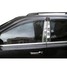 Хром на дверні стійки (8 шт, нерж) для Kia Sorento XM 2009-2014 рр