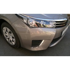 Накладки на противотуманки (2013-2016, нерж.) для Toyota Corolla рр