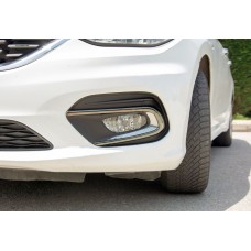 Окантовка протитуманних ліхтарів (2016-2020) ABS - чорний хром для Fiat Tipo 2016- рр