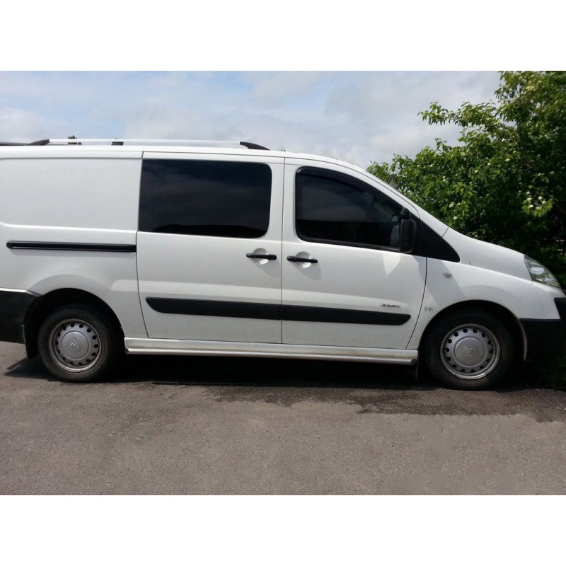 Бічні труби (2 шт., нерж) Ø60, довга база для Citroen Jumpy 2007-2017 рр