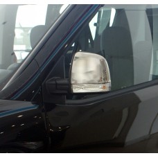 Накладки на дзеркала (2 шт, нерж) Carmos - Турецька сталь для Fiat Doblo II 2010-2022 рр