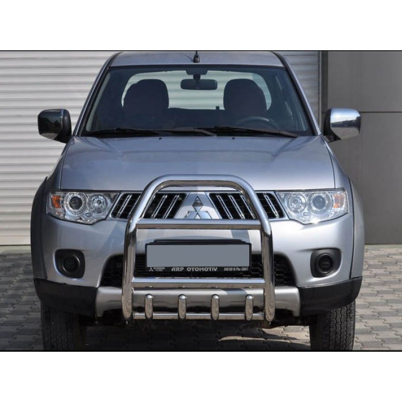 Передній захист QT007 (нерж.) для Mitsubishi Pajero Sport 2008-2015 рр