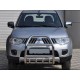 Передній захист QT007 (нерж.) для Mitsubishi Pajero Sport 2008-2015 рр