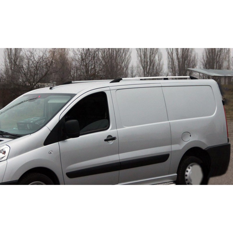 Рейлінги ХРОМ Довга база, Металеві ніжки для Citroen Jumpy 2007-2017 рр