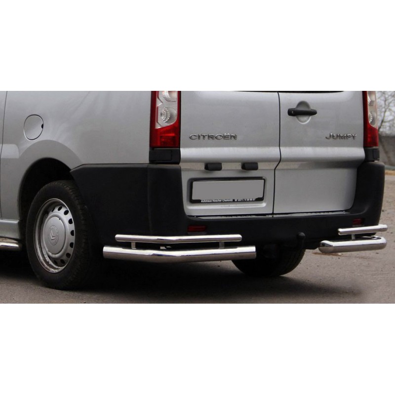 Задні кути Double (2 шт., нерж.) для Citroen Jumpy 2007-2017 рр