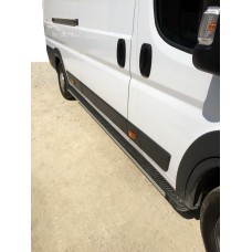 Бокові пороги Maya (2 шт., алюміній) Коротка база для Fiat Ducato 2006-2025 рр