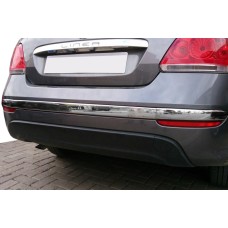 Накладки на задний торец бампера (2012-2025, нерж., 3 шт) для Fiat Linea