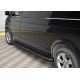 Бокові пороги Allmond Black (2 шт., алюм) Довга база для Volkswagen T5 Transporter 2003-2010 рр