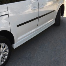 Накладки на боковые пороги Meliset (под покраску) для Volkswagen Caddy 2015-2020 гг