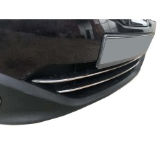 Полоски на нижнюю решетку (2 шт, нерж) для Nissan Qashqai 2010-2014 гг