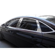 Молдинг дверних стійок (нерж) для Ford Mondeo 2008-2014 рр