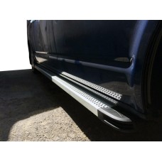 Бокові пороги Maya V2 (2 шт., алюміній) Коротка база для Volkswagen T5 Caravelle 2004-2010 рр