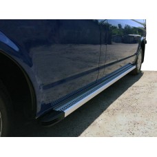 Боковые пороги Maya V2 (2 шт., алюминий) Короткая база для Volkswagen T5 Multivan 2003-2010 гг
