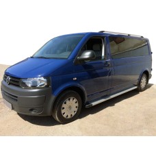 Бокові пороги Maya V2 (2 шт., алюміній) Коротка база для Volkswagen T5 2010-2015 рр