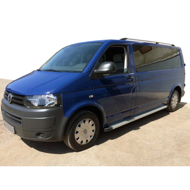 Бокові пороги Maya V2 (2 шт., алюміній) Коротка база для Volkswagen T5 2010-2015 рр