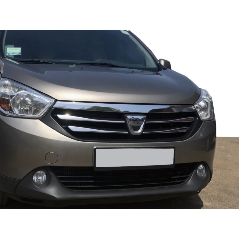 Накладки на решітку (4 шт, нерж.) для Dacia Lodgy 2012-2022 рр