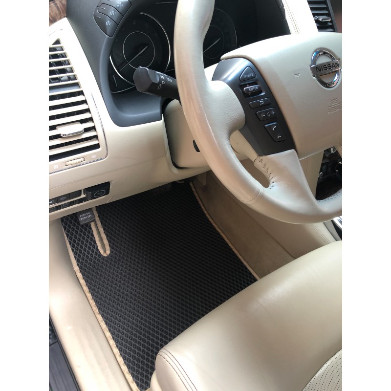 Килимки салону 3 ряди (EVA, чорний) для Nissan Armada 2016-2024 рр