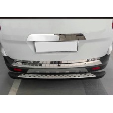 Накладка на задній бампер OmsaLine (глянцева, нерж) для Ford Courier 2014-2023 рр