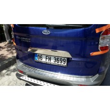 Планка над номером (нерж) Carmos - Турецька сталь для Ford Courier 2014-2023 рр