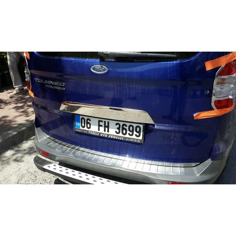 Планка над номером (нерж) Carmos - Турецька сталь для Ford Courier 2014-2023 рр