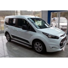 Боковые пороги Ms-Line (2 шт., алюм.) Макси база для Ford Connect 2014-2021 гг