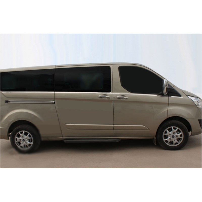 Нижні молдинги стекол (8 шт., Нерж) Довга база для Ford Custom 2013-2022 рр