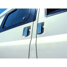 Накладки на ручки (нерж) 3 двері, OmsaLine - Італійська нержавійка для Ford Transit 2000-2014 рр