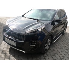 Бокові пороги BlackLine (2 шт., алюміній) для Kia Sportage 2015-2021 рр