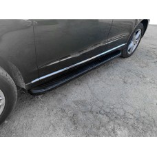 Бокові пороги Tayga Black (2 шт., алюміній) для Ауди Q5 2008-2017 рр