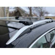 Поперечены на рейлинги под ключ (2 шт) до 110 см, Черный для Volkswagen Tiguan 2007-2016 гг
