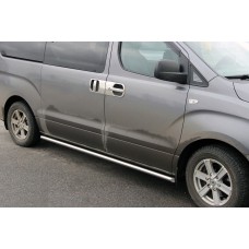 Бічні труби BB001 (2 шт., нерж.) 60 мм для Hyundai H300, H1, Starex 2008-2020 рр