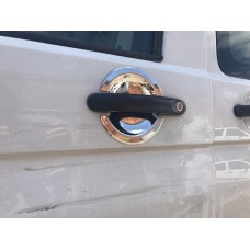 Накладки под ручки (нерж) Carmos - Турецкая сталь, 3 шт для Volkswagen T5 Multivan 2003-2010 гг